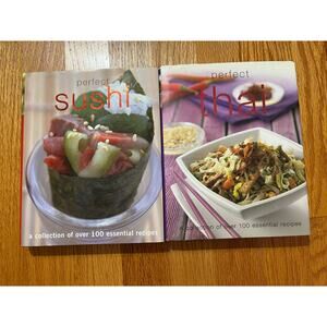 Parragon Publishers set Perfect Thai and Perfect‎ Sushi 100 recipe Hardback New